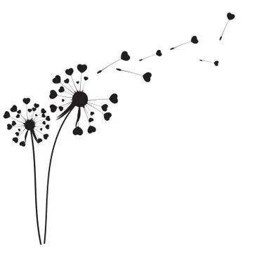 Abstract Dandelion Background Illustration on white background Ilustração Stock