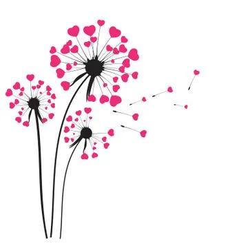 Abstract Dandelion Background Vector Illustration Ilustração Stock