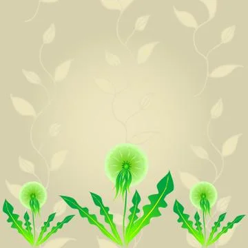 Abstract Dandelion Background Vector Illustration. Stock Illustration