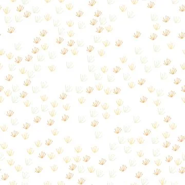 Abstract dandelion flowers seamless pattern on white background. Cute organic Stock Illustration