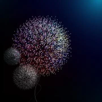 Abstract dandelion in vector art Stock Illustration