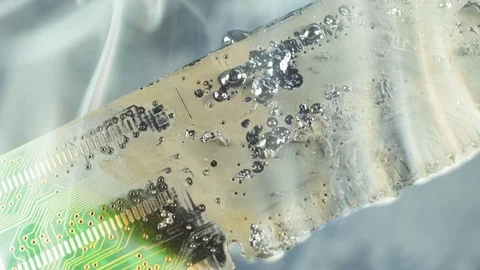 Abstract danger of computer parts breakage, emergency situation with the device Video stock 104370451