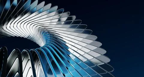 Abstract dark 3d background with glass curve wave effect of transparent square Illustrazione stock
