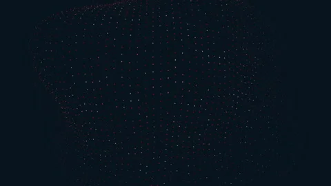 Abstract dark 3D particle sphere background with flowing digital data points 스톡 동영상 334138546