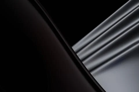 Abstract, dark, and light gray smooth shapes intersect, creating a dramatic.. Illustrazione stock