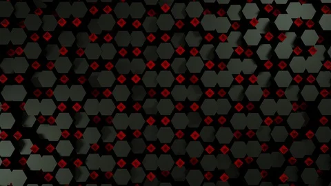 Abstract Dark and red hexagon geometry seamless loop able background 스톡 동영상 129396887