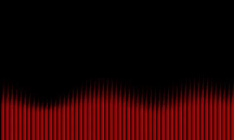 Abstract dark background with 3D red vertical lines in wave pattern 스톡 일러스트