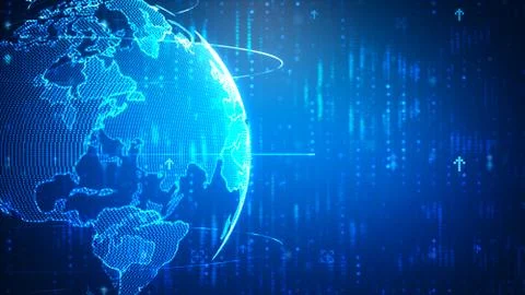 Abstract dark background with arrow dot lighting for cyber technology futuris Stock Illustration