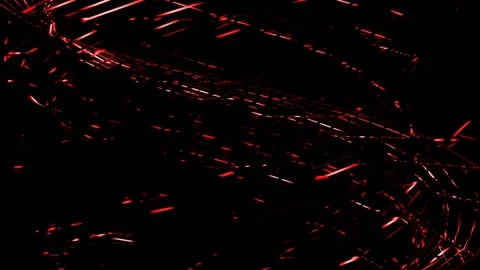 Abstract dark background with blinking glowing red spots on rotating swirling gr Stock Footage 301515169