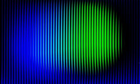 Abstract dark background with blue and green vertical lines and glowing gra.. Illustration