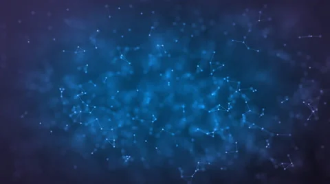 Abstract dark background with blue lines and dots Stock Footage 66547156