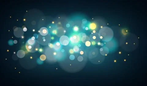Abstract dark background with bright bokeh lights Stock-Illustration