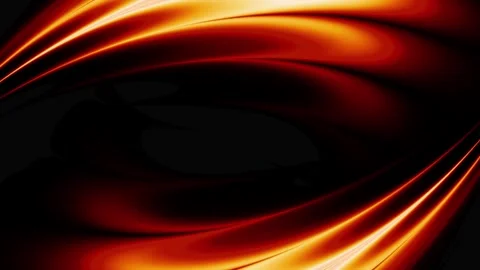 An abstract dark background with bright red-orange light lines that curve Stockbeeldmateriaal 334286737