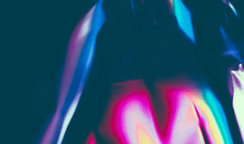 Abstract dark background with broken colored patterns Stock Illustration