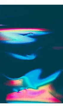 Abstract dark background with broken colored patterns Illustrazione stock