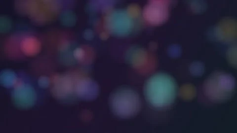 Abstract dark background with colorful glowing bokeh circles and soft light.. Video stock 341179507