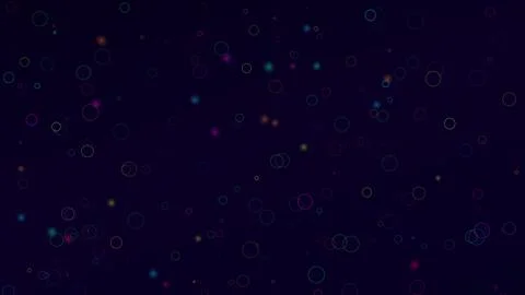 Abstract dark background with colorful glowing circles Stock Illustration