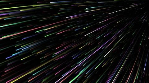 Abstract dark background with colorful light streaks motion effect and futu.. Stock Illustration