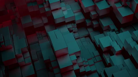 Abstract Dark Background With Cubes Stock Footage 144364811