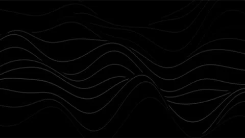 Abstract dark background with elegant wavy lines and minimalist topographic.. Ilustração Stock
