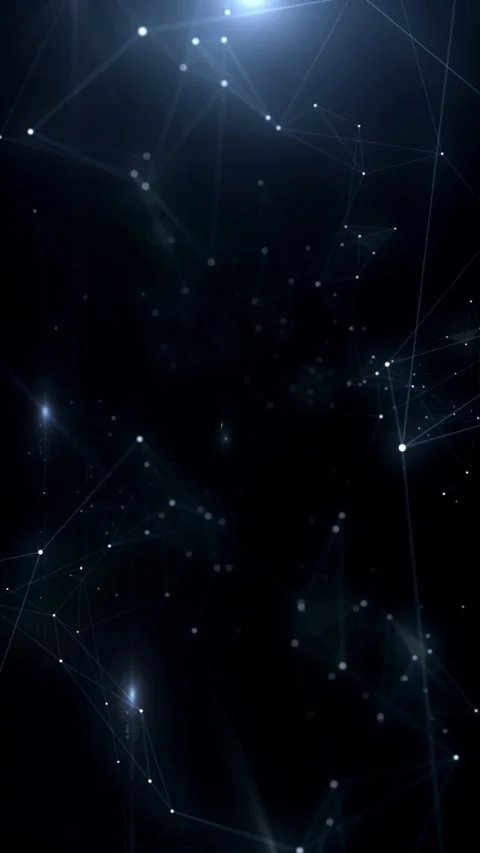 Abstract dark background features digital data points and lines forming a n.. Stock Footage 347406825