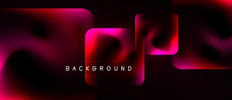 Abstract dark background features vibrant red, pink gradients. Overlapping 스톡 일러스트