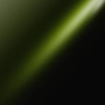 Abstract dark background featuring a diagonal grainy green beam of light. L.. Stock Illustration