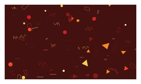 Abstract dark background featuring festive scattered shapes and thin linear.. イラスト素材