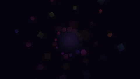Abstract dark background featuring floating geometric shapes and soft light 库存影片 335149862