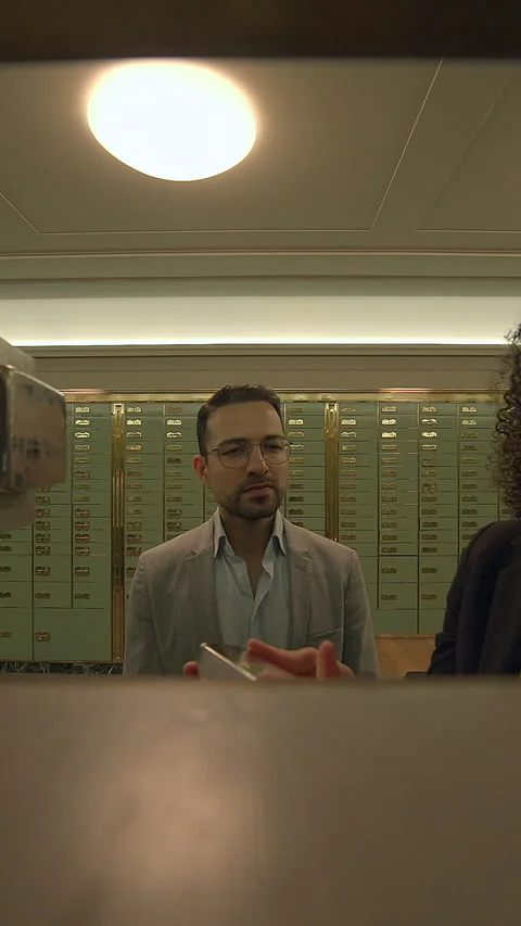 This is an abstract dark background featuring glowing elements that create Stock Footage 288306692