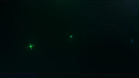 Abstract dark background featuring glowing green light points in deep space.. Stock Illustration