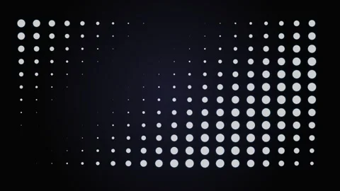 Abstract dark background featuring a gradient pattern of white glowing dots Stock Footage 339616813