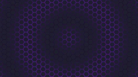 Abstract dark background featuring pulsating purple hexagonal grid motion g.. Stock Footage 342431433