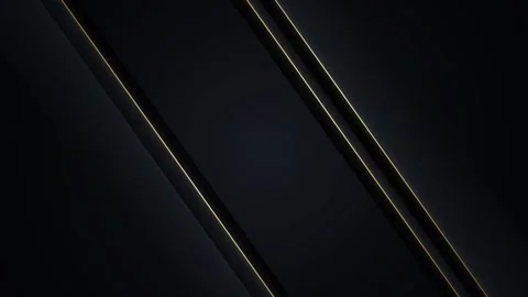 Abstract dark background featuring sleek diagonal gold lines and subtle lig.. Stock-Footage 345574635