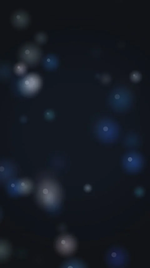 Abstract dark background featuring soft glowing blue circles floating in sp.. Видео 341285520