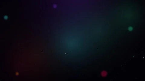 Abstract dark background, with floating colorful, bokeh particles and, glow.. Vidéo 344860509