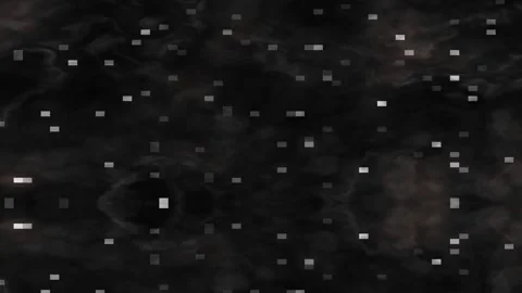 Abstract dark background with floating pixel elements and glitch effect Stock-Footage 345651675