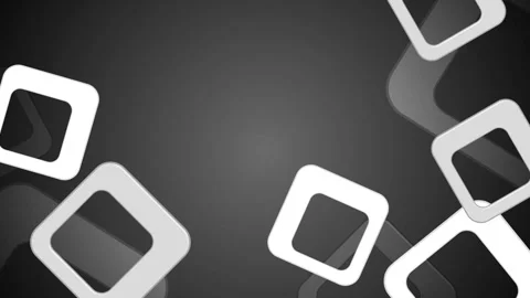 Abstract dark background with floating rounded square frames modern geometr.. 動画素材 337264548
