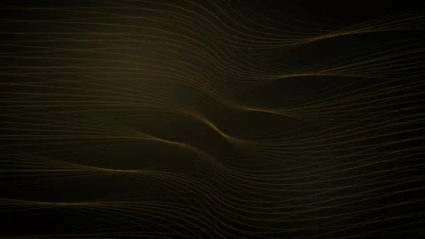 Abstract dark background with flowing golden wavy lines creating a sense of.. 動画素材 335826416