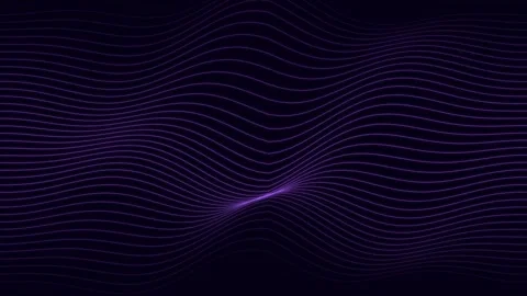Abstract dark background with flowing purple dotted wave lines pattern 库存影片 335118149
