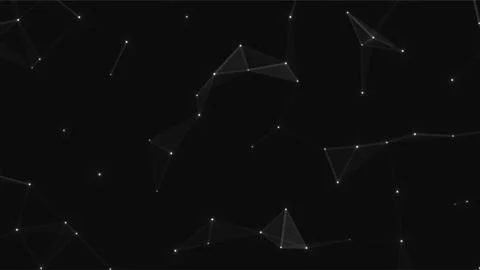 Abstract dark background with futuristic digital network plexus connections.. Stock Illustration
