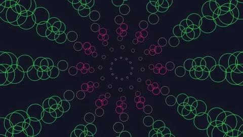 Abstract dark background geometric pattern connecting glowing neon nodes Stock Footage 341056258