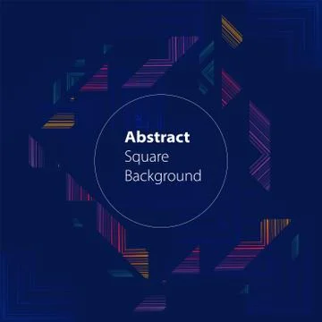 Abstract dark background with geometry square design elements. Techno banner Illustrazione stock