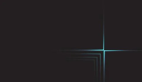 Abstract dark background with glowing blue light lines forming futuristic 스톡 일러스트