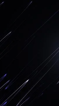 Abstract dark background with glowing diagonal blue meteor lines Stock Illustration