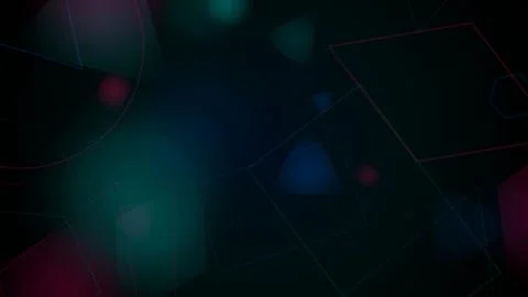 Abstract dark background with glowing geometric shapes Stock Illustration
