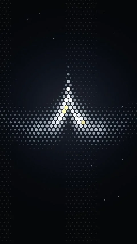 Abstract Dark Background with Glowing Hexagon Pattern Motion Stock Footage 346197864
