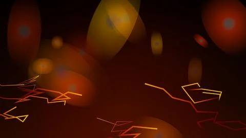 Abstract dark background with glowing orange light streaks Stock Illustration