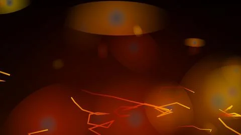 Abstract dark background with glowing orange light lines Stock Illustration
