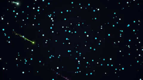 Abstract Dark Background with Glowing Particles and Light Streaks Stock Footage 332183544
